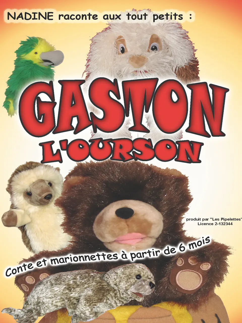 Affiche Spectacle Très Jeune Public  Gaston l'ourson